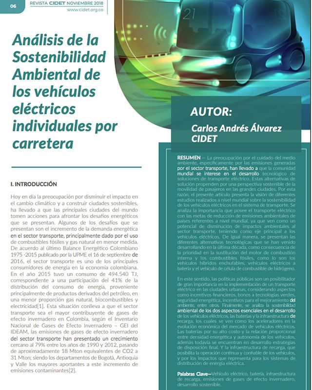 Análisis de la sostenibilidad ambiental de los vehículos eléctricos individuales por carretera