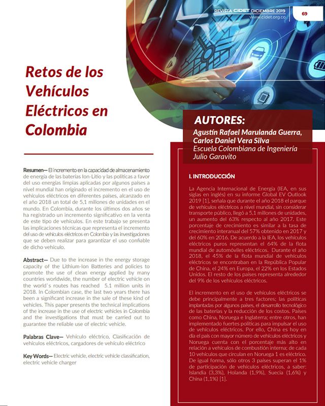 RETOS DE LOS VEHÍCULOS ELÉCTRICOS EN COLOMBIA