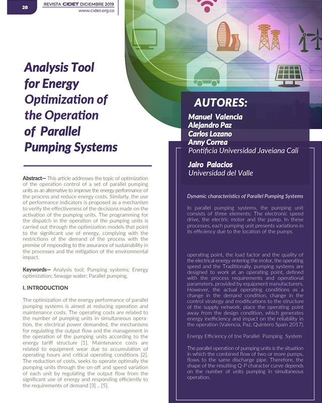 ANALYSIS TOOL FOR ENERGY OPTIMIZATION OFTHE OPERATION OF PARALLEL PUMPING SYSTEMS